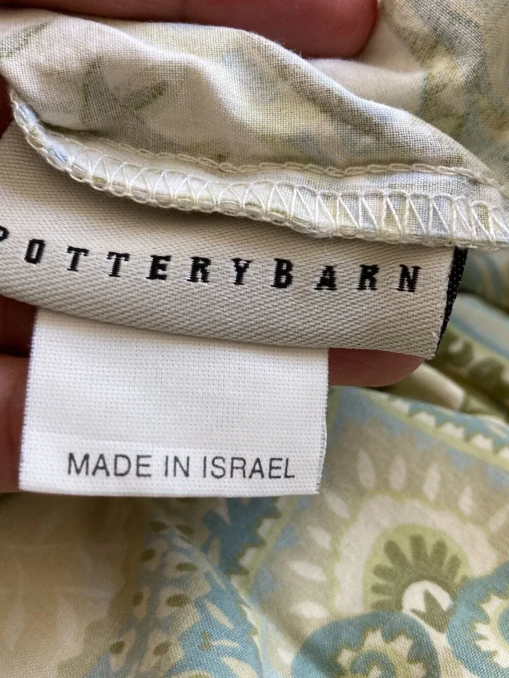 POTTERY BARN Pillow Case Paisley Envelope End Closure STANDARD Size